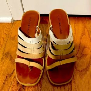 Lucky brand tan ombré heels